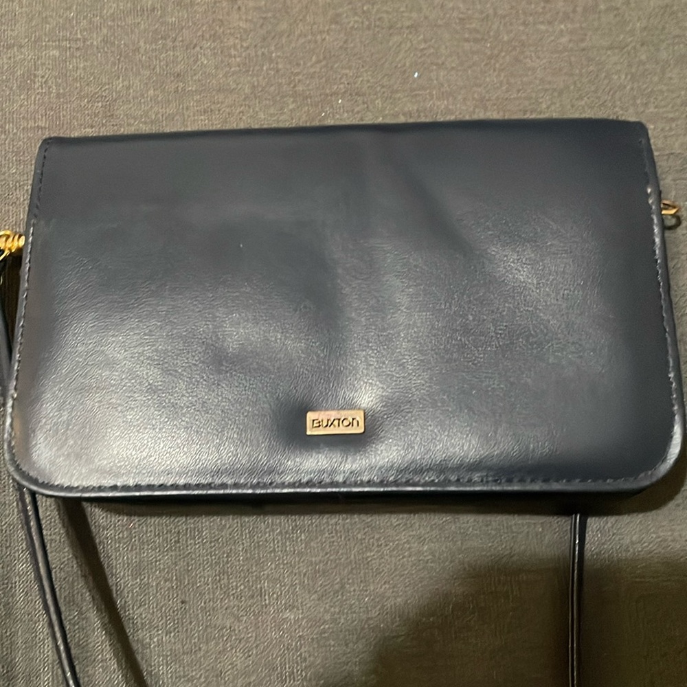Button cross body wallet